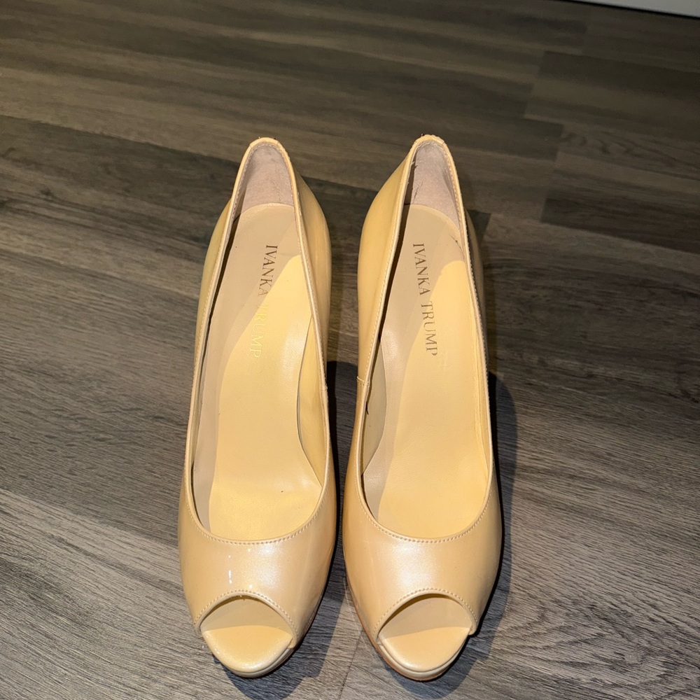 Ivanka Trump Nude Peep Toe Heels